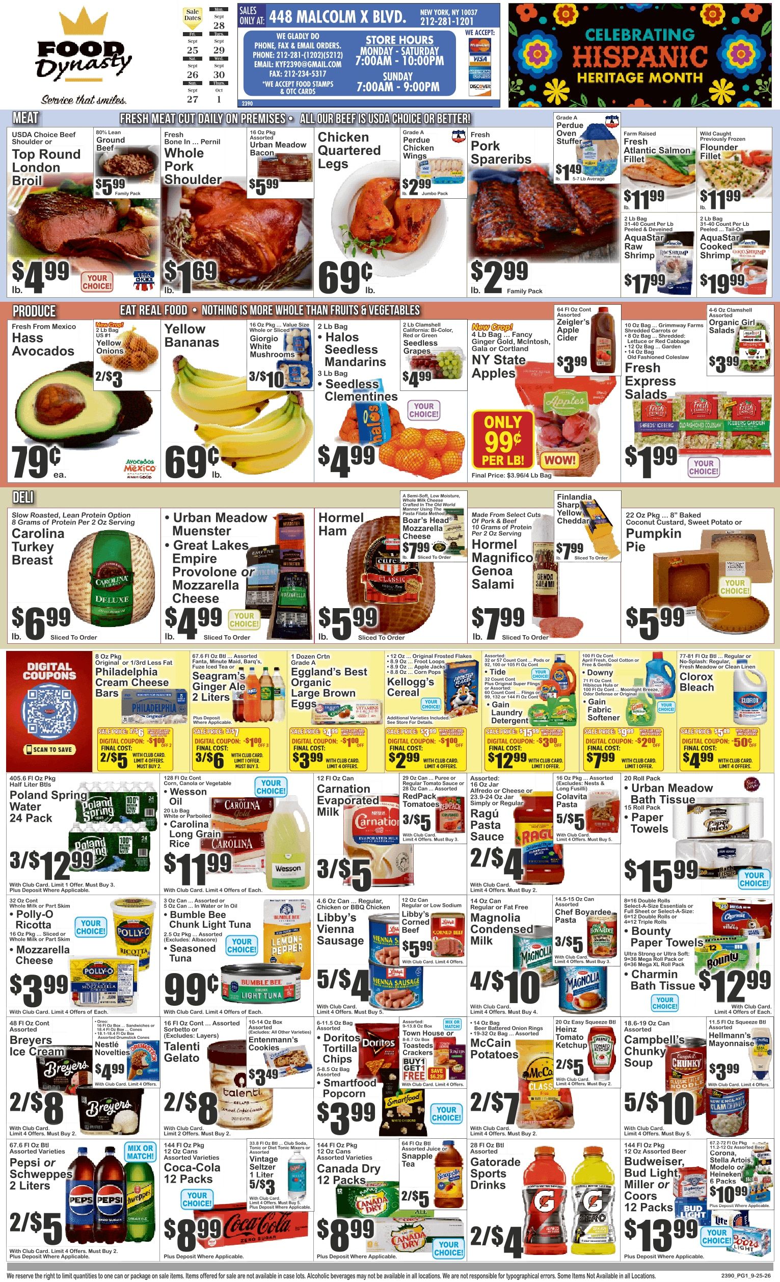 Food Dynasty (New York, NY) Key Food Weekly Ad September 25 - October 1, 2026