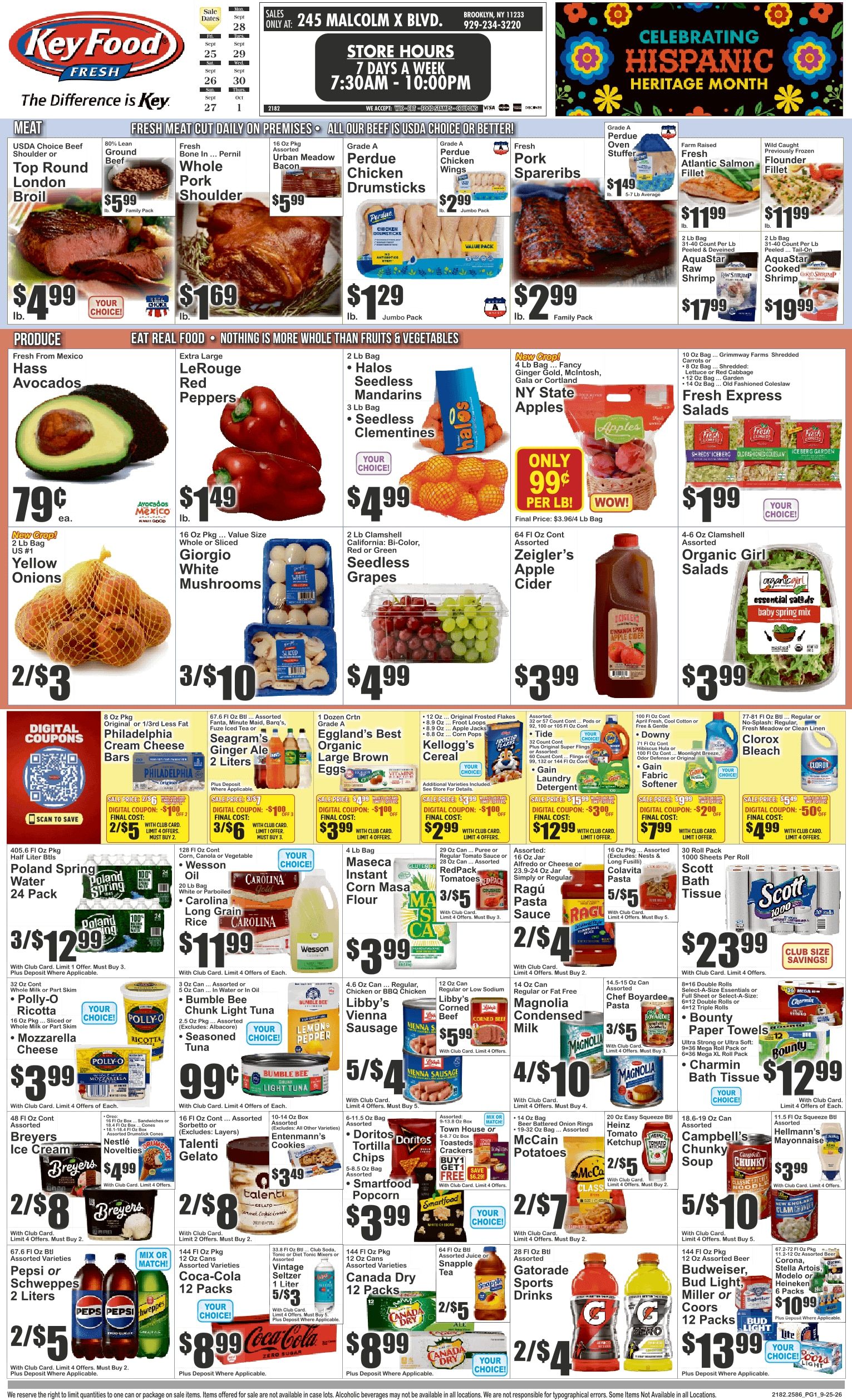 Halsey Traders Market (245 Malcolm X Blvd., Brooklyn, NY) Key Food Weekly Ad September 25 - October 1, 2026