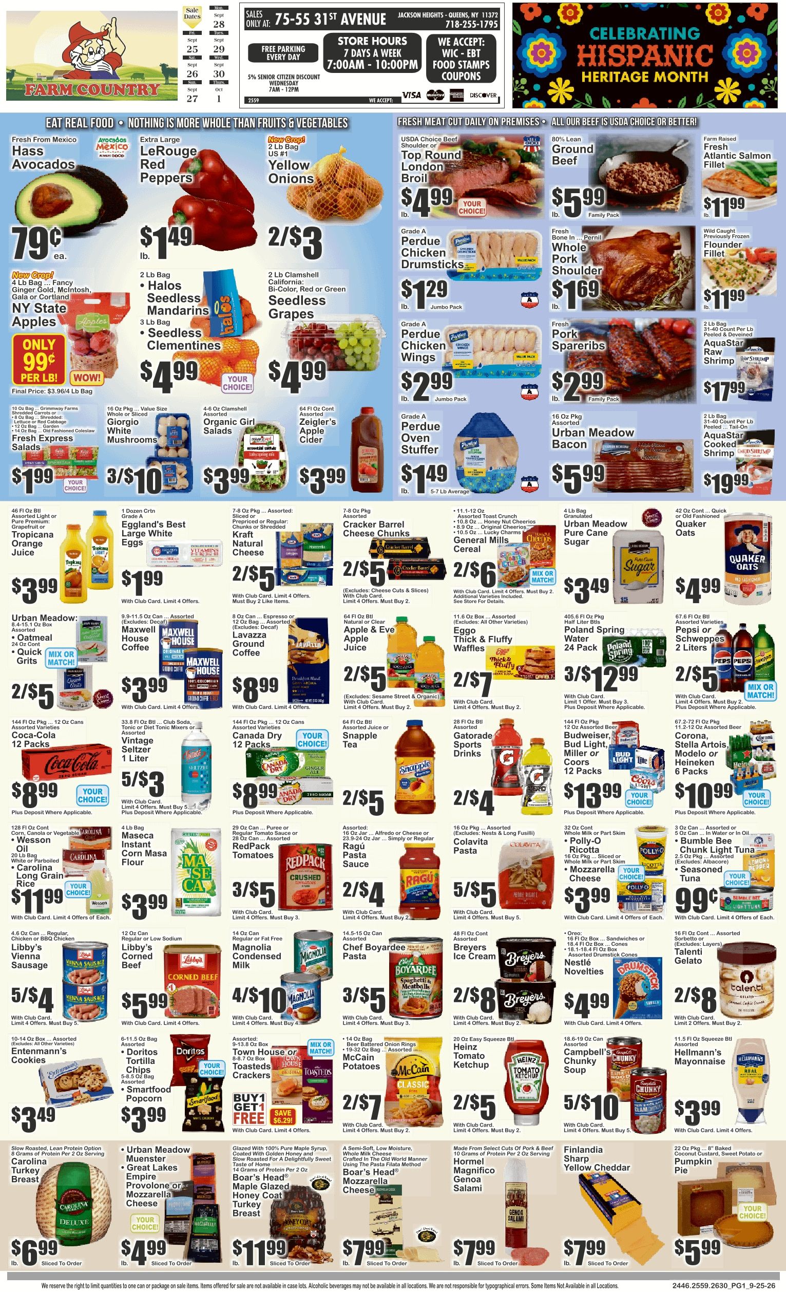 Farm Country (East Elmhurst, NY) Key Food Weekly Ad September 25 - October 1, 2026
