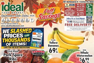 Ideal Food Basket (Easton, PA) Weekly Ad September 25 - October 1, 2026