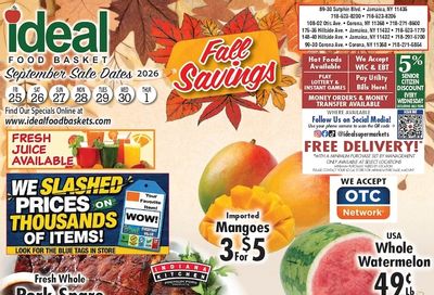 Ideal Food Basket (Corona and Jamaica, NY) Weekly Ad September 25 - October 1, 2026