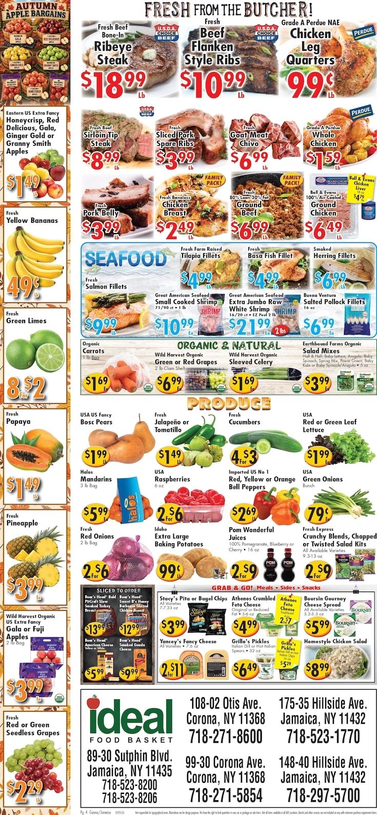 Ideal Food Basket (Corona and Jamaica, NY) Weekly Ad September 25 - October 1, 2026