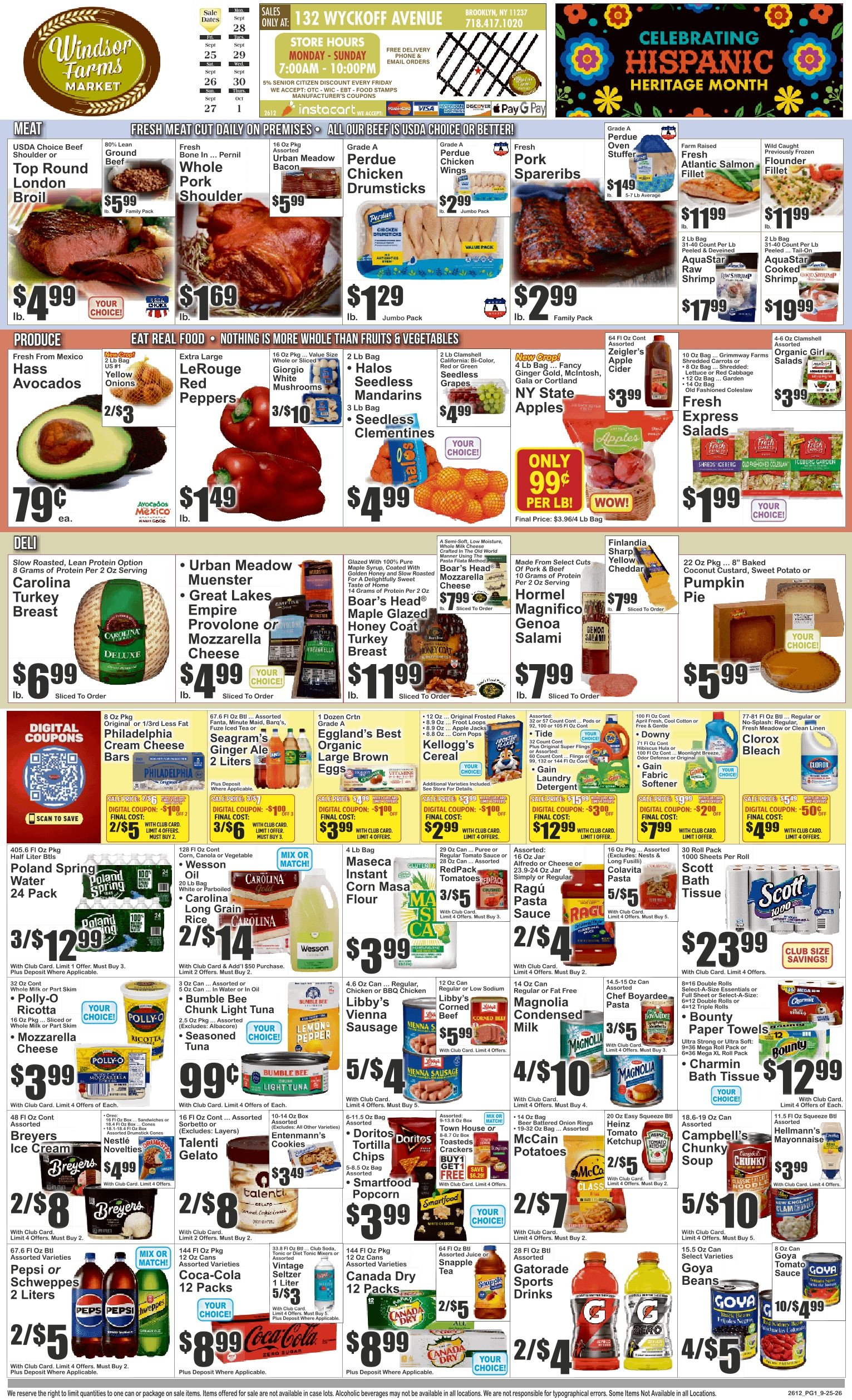 Windsor Farms Market (132 Wyckoff Avenue, Brooklyn, NY) Key Food Weekly Ad September 25 - October 1, 2026