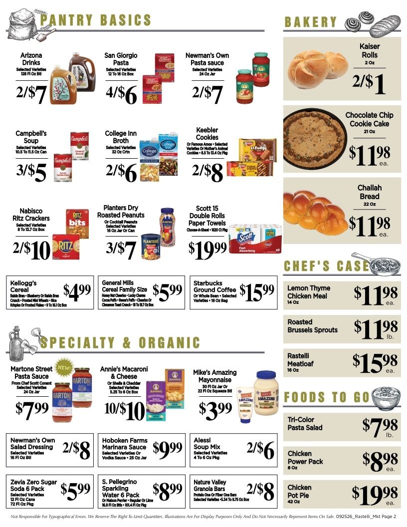 Rastelli Market Fresh Weekly Ad September 25 - October 8, 2026
