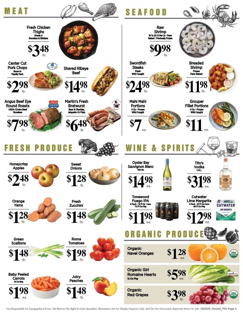 Rastelli Market Fresh Weekly Ad September 25 - October 8, 2026