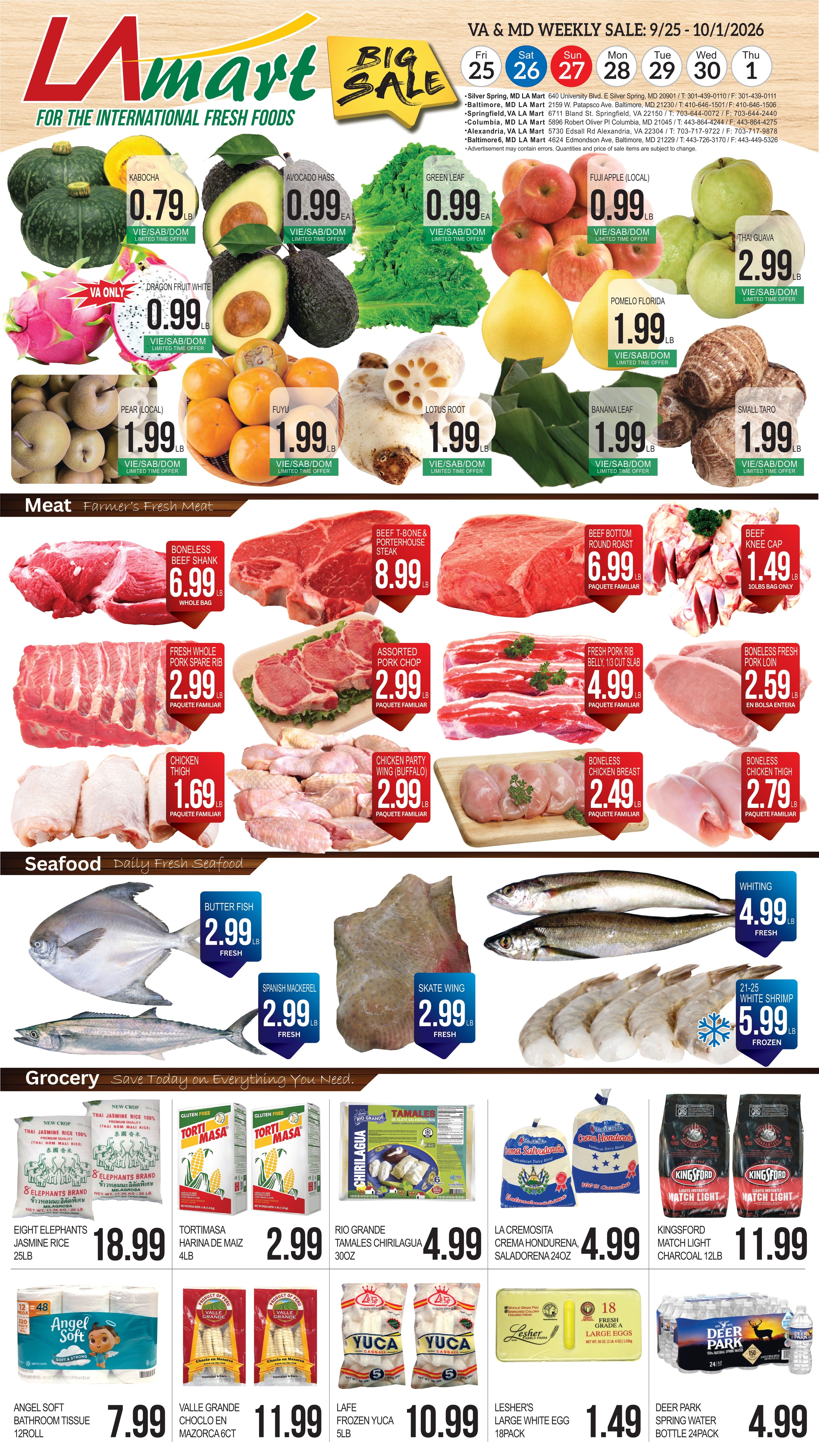 LA Mart Hispanic Weekly Ad September 25 - October 1, 2026
