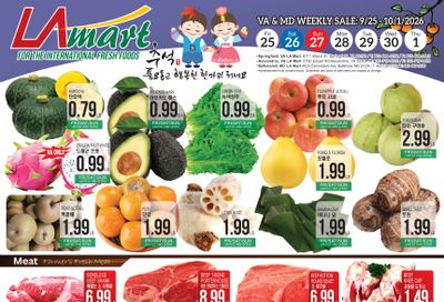 LA Mart Korean Weekly Ad September 25 - October 1, 2026