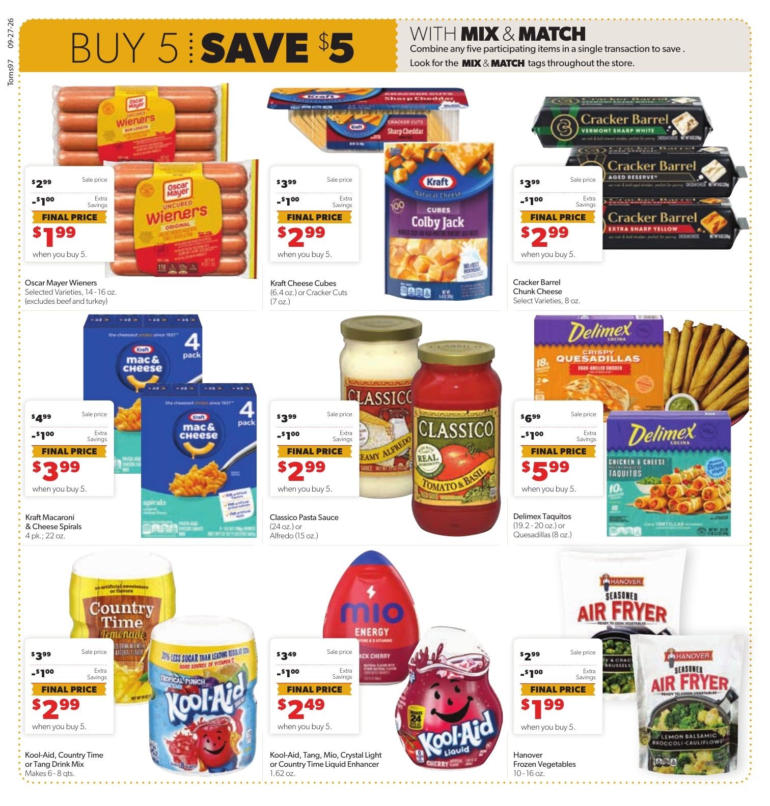 Tom's Food Center (Okemos, MI) Weekly Ad September 27 - October 3, 2026