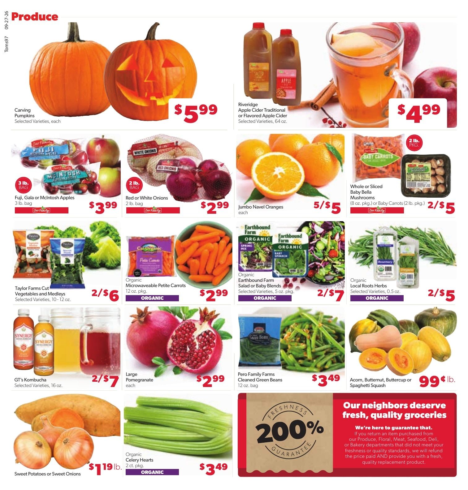 Tom's Food Center (Okemos, MI) Weekly Ad September 27 - October 3, 2026