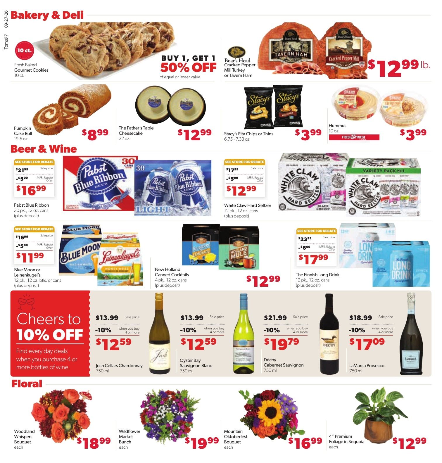 Tom's Food Center (Okemos, MI) Weekly Ad September 27 - October 3, 2026