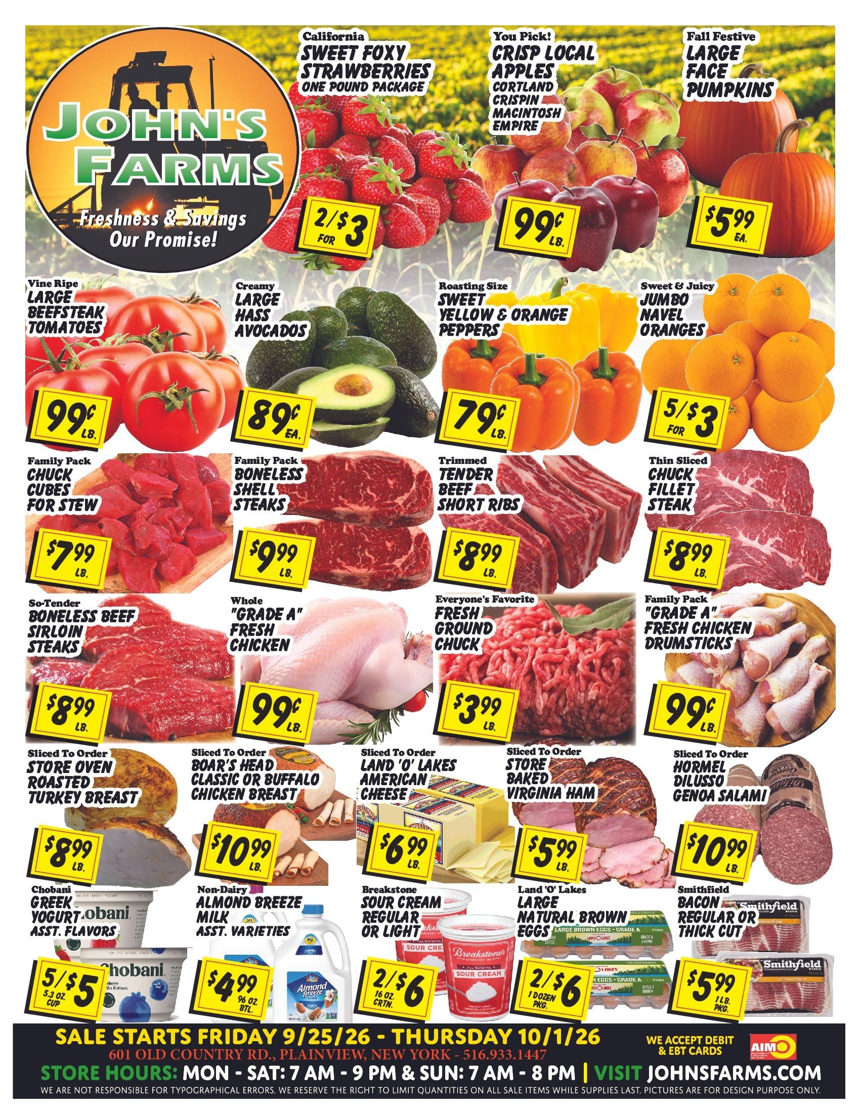 John's Farms Weekly Ad September 25 - October 1, 2026