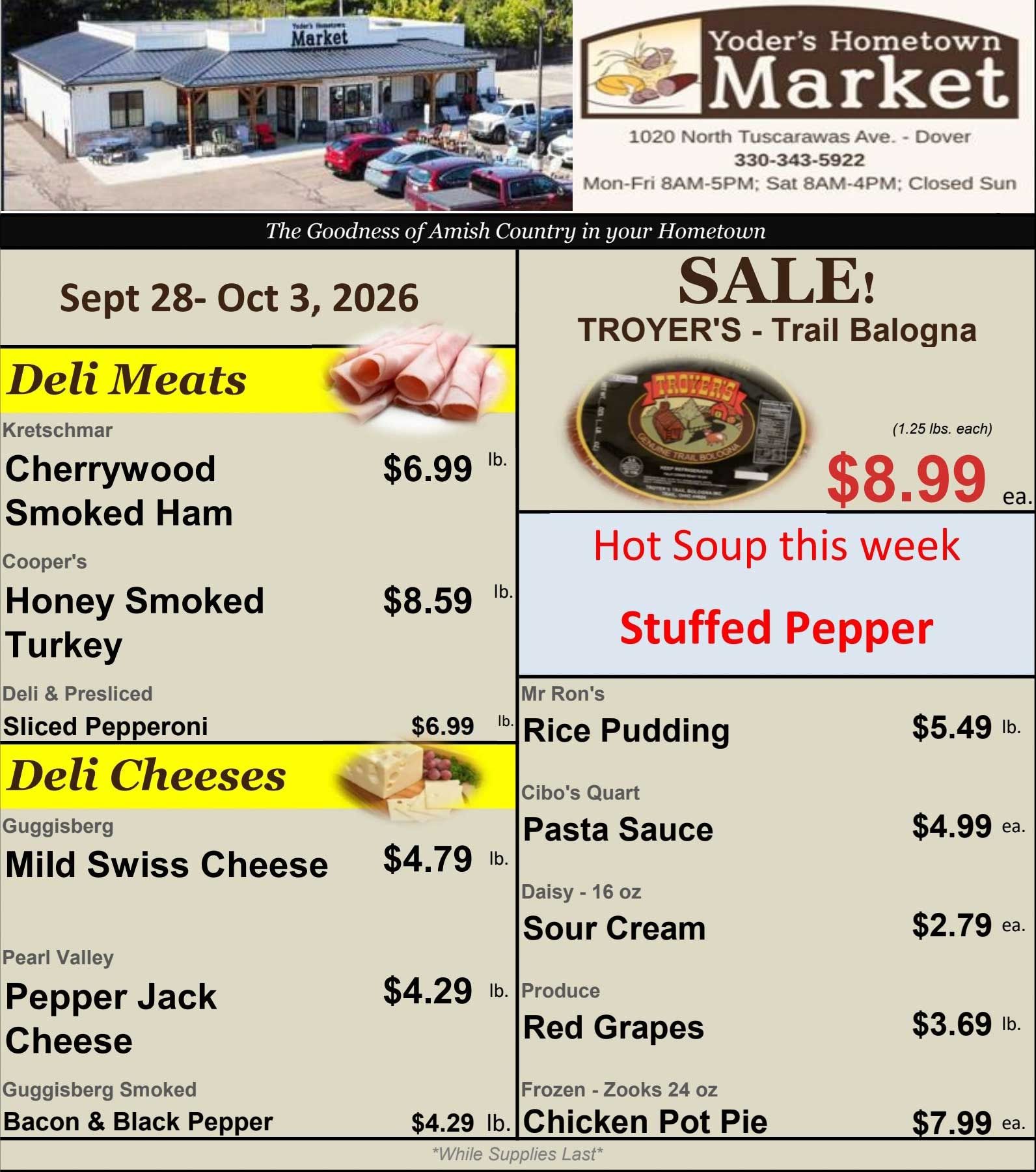 Yoder's Hometown Market Weekly Ad September 28 - October 3, 2026