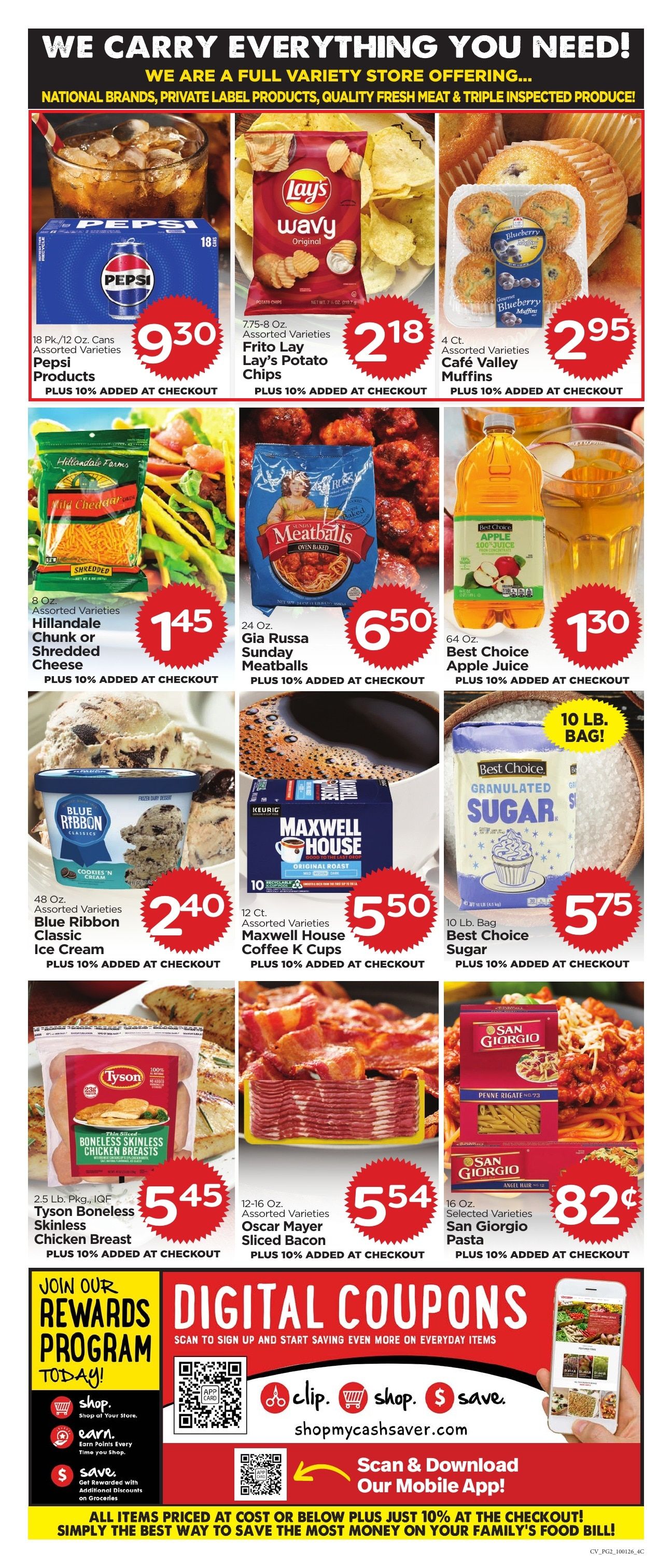 Cash Saver Connellsville Weekly Ad October 1 - 7, 2026