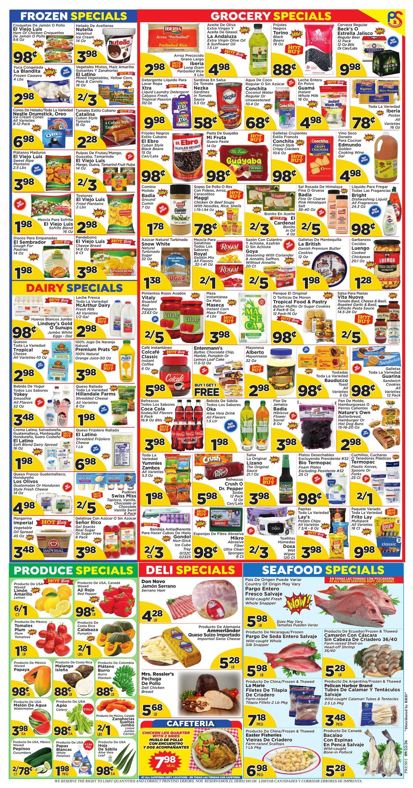 Presidente Supermarkets (Hialeah-Miami Area, FL) Weekly Ad September 23 - 29, 2026