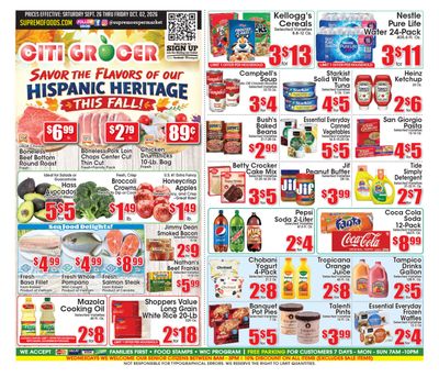 Supremo Food Markets (Elizabeth, NJ) Weekly Ad September 26 - October 2, 2026