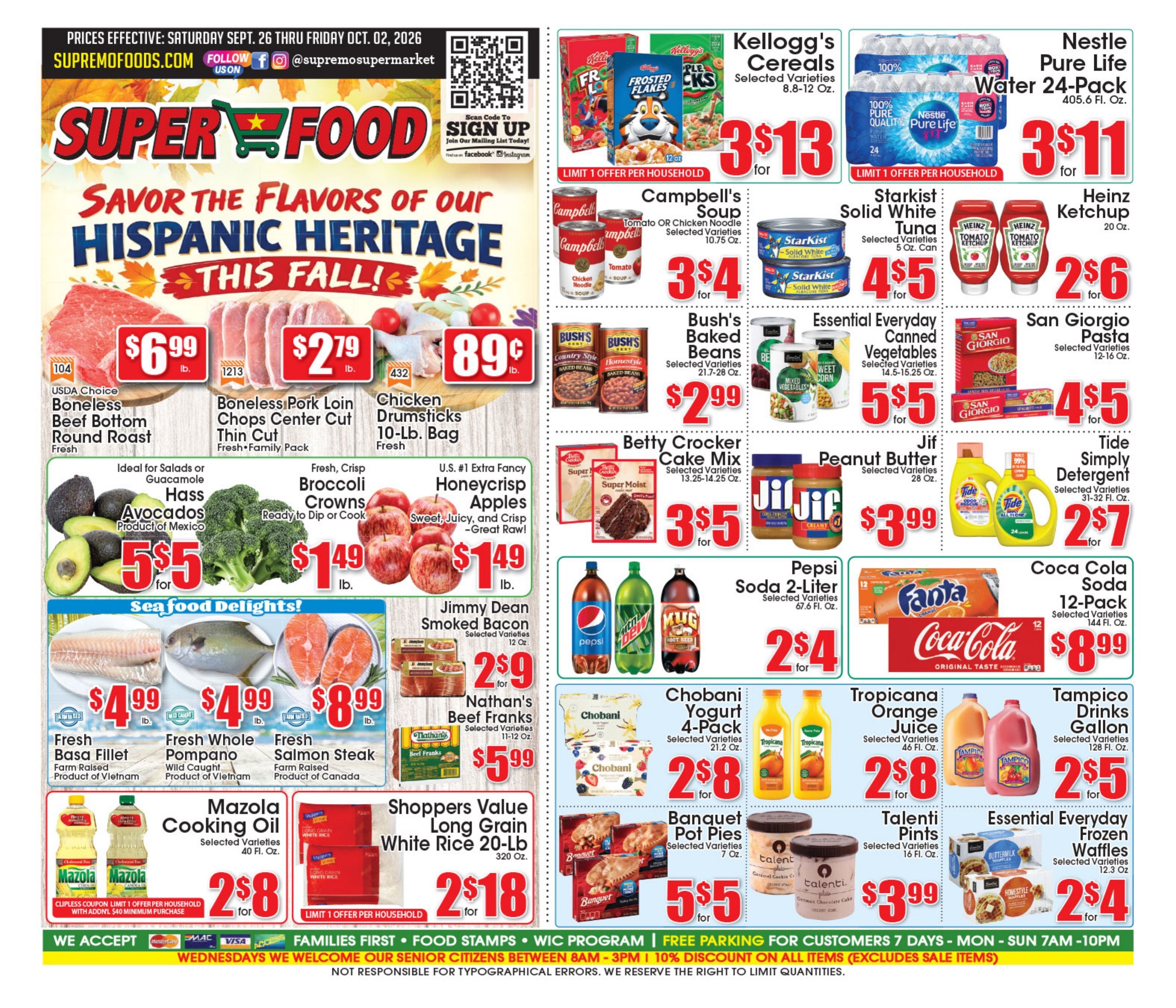 Supremo Food Markets (Trenton, NJ) Weekly Ad September 26 - October 2, 2026