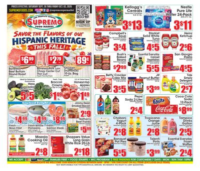 Supremo Food Markets Weekly Ad September 26 - October 2, 2026