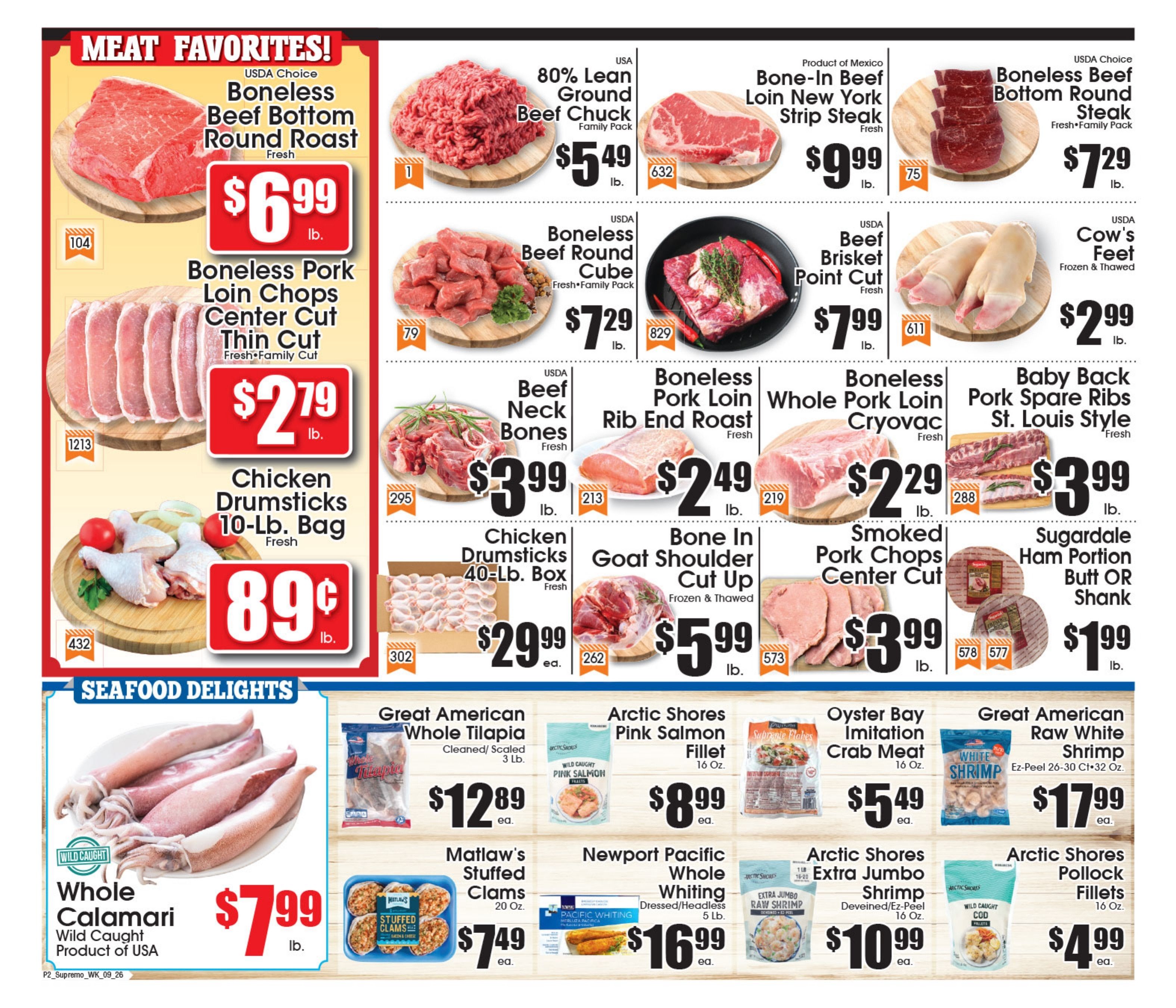 Supremo Food Markets Weekly Ad September 26 - October 2, 2026