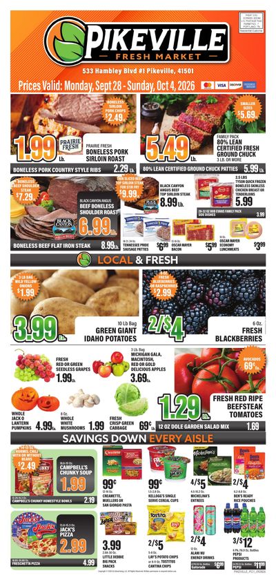 Pikeville Fresh Market Weekly Ad September 27 - October 4, 2026