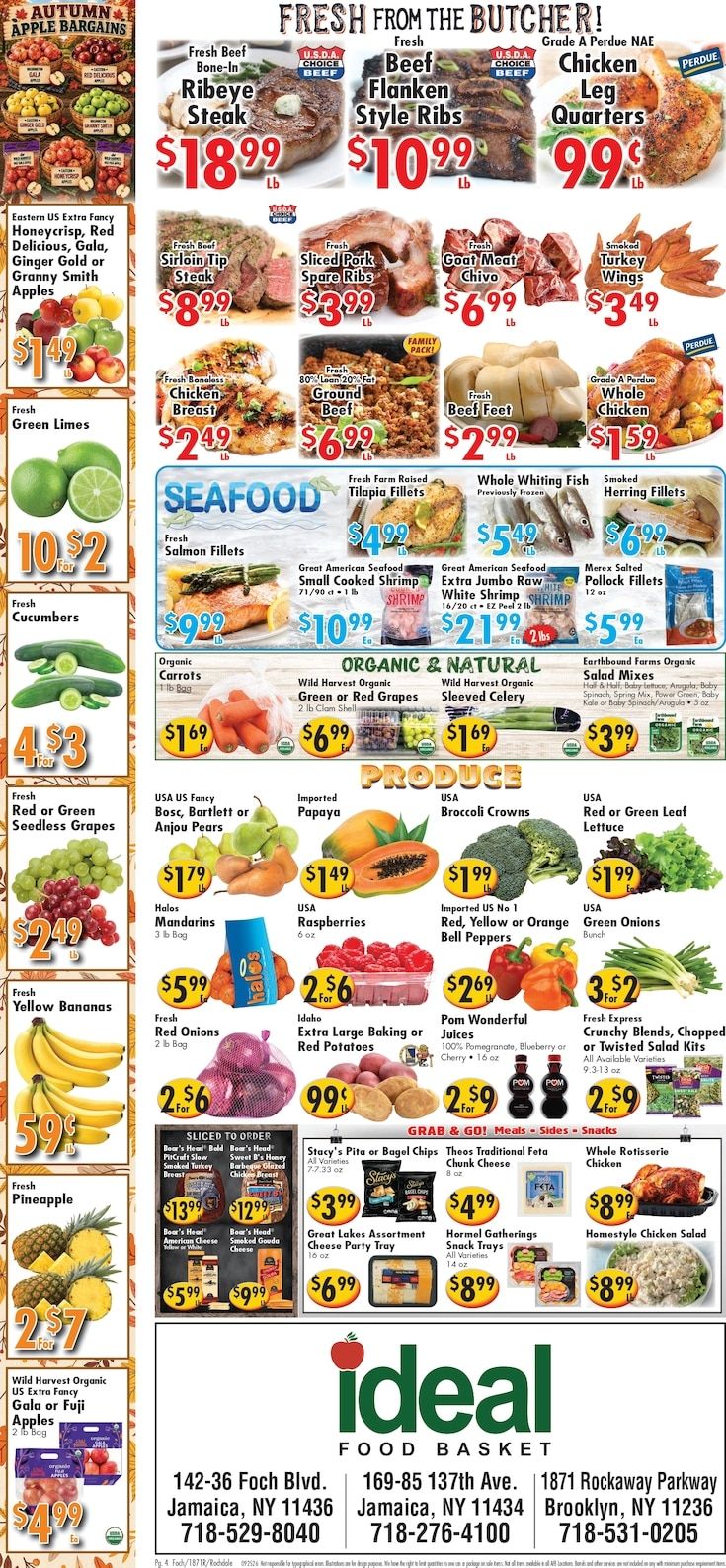 Ideal Food Basket (Brooklyn and Jamaica, NY) Weekly Ad September 25 - October 1, 2026