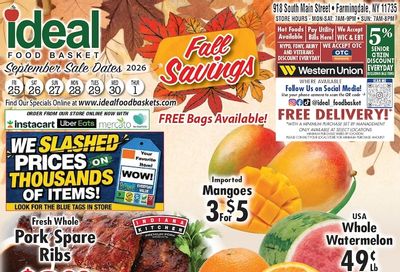 Ideal Food Basket (Farmingdale, NY) Weekly Ad September 25 - October 1, 2026