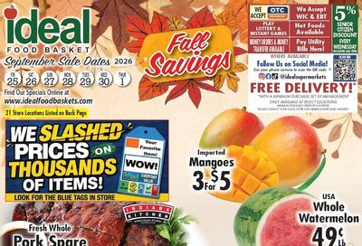 Ideal Food Basket (New Jersey, New York) Weekly Ad September 25 - October 1, 2026