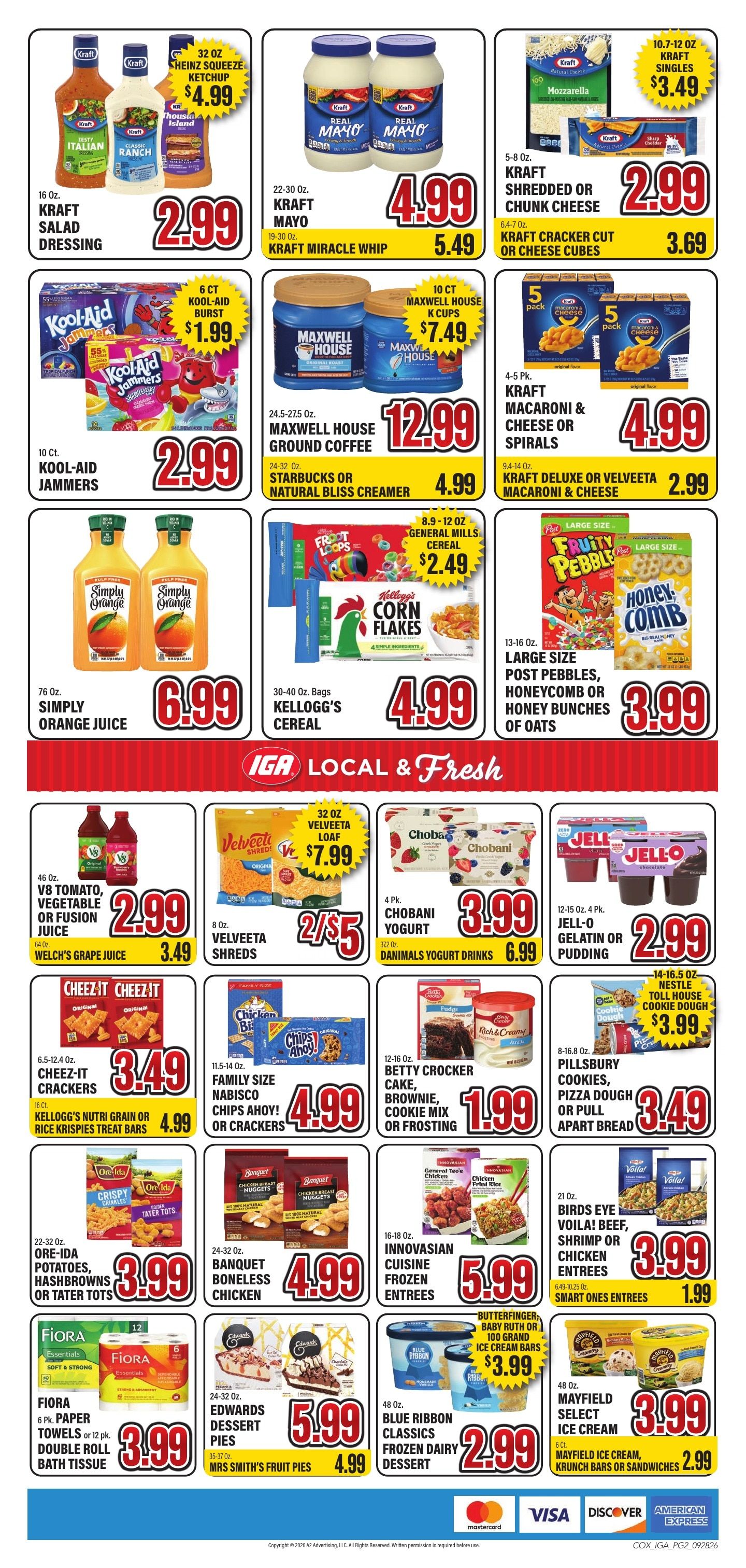Cox Foods IGA Weekly Ad September 28 - October 4, 2026