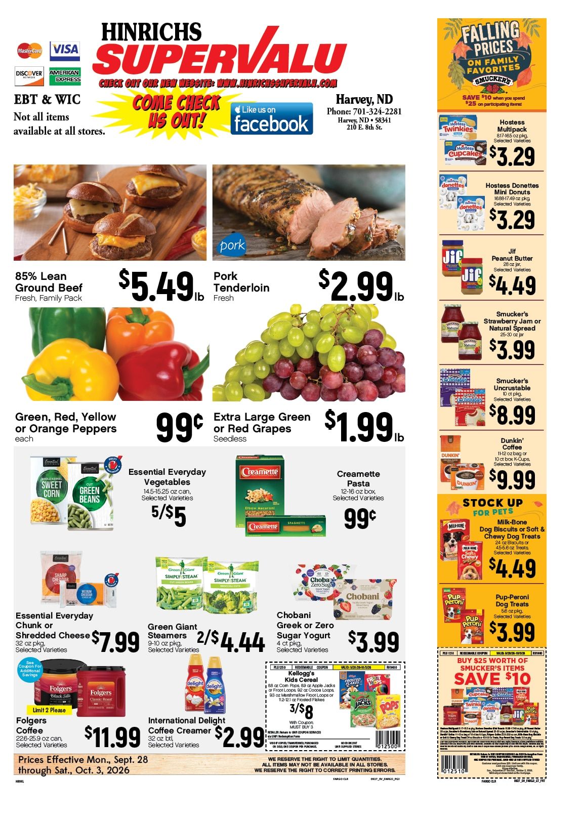 Hinrichs SuperValu Weekly Ad September 28 - October 4, 2026