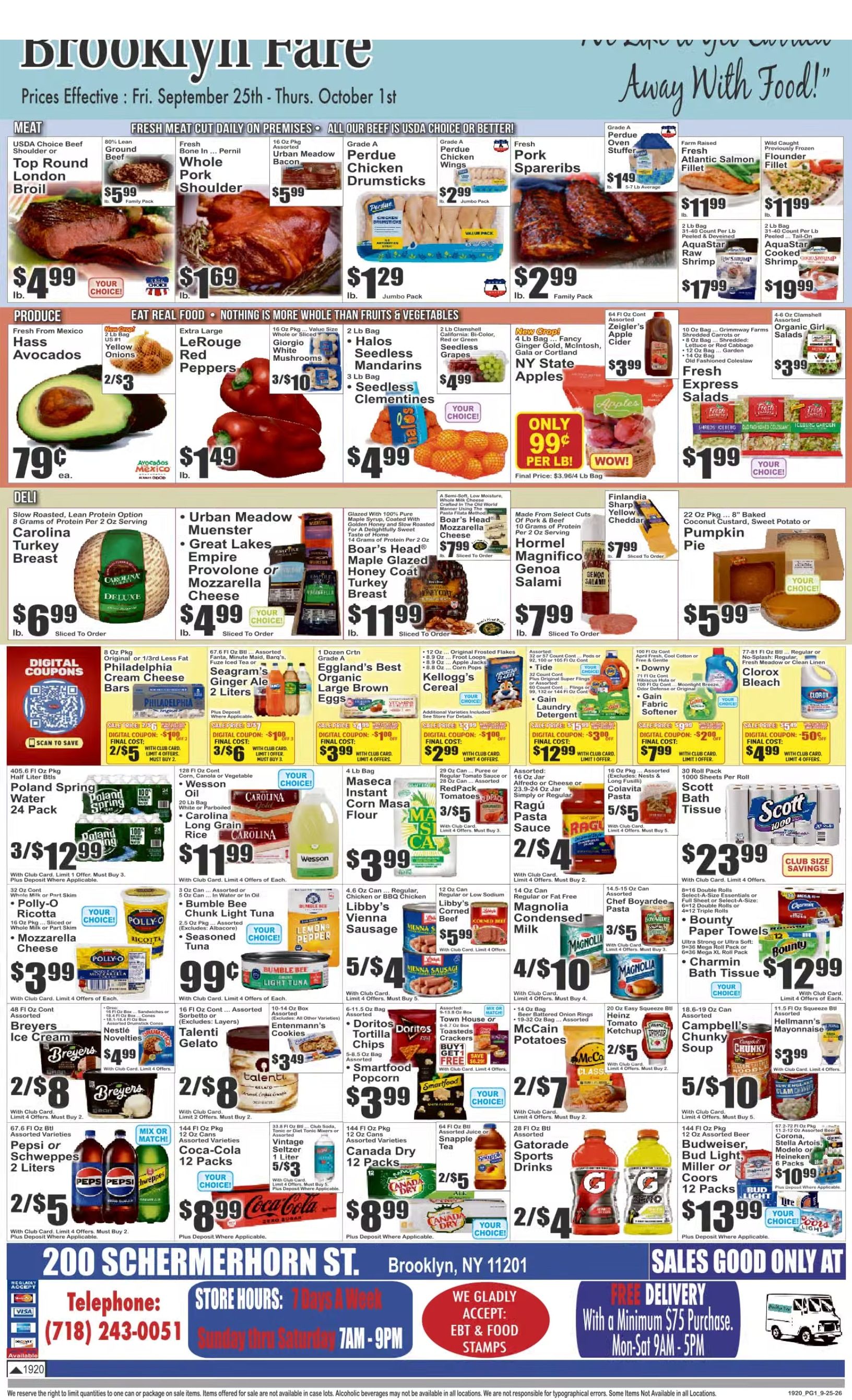 Brooklyn Fare Weekly Ad September 25 - October 1, 2026
