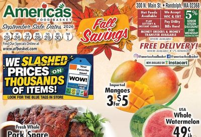 America's Food Basket (Randolph, MA) Weekly Ad September 25 - October 1, 2026