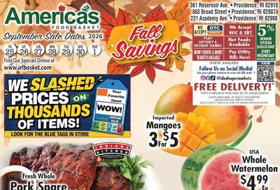 America's Food Basket (Rhode Island) Weekly Ad September 25 - October 1, 2026