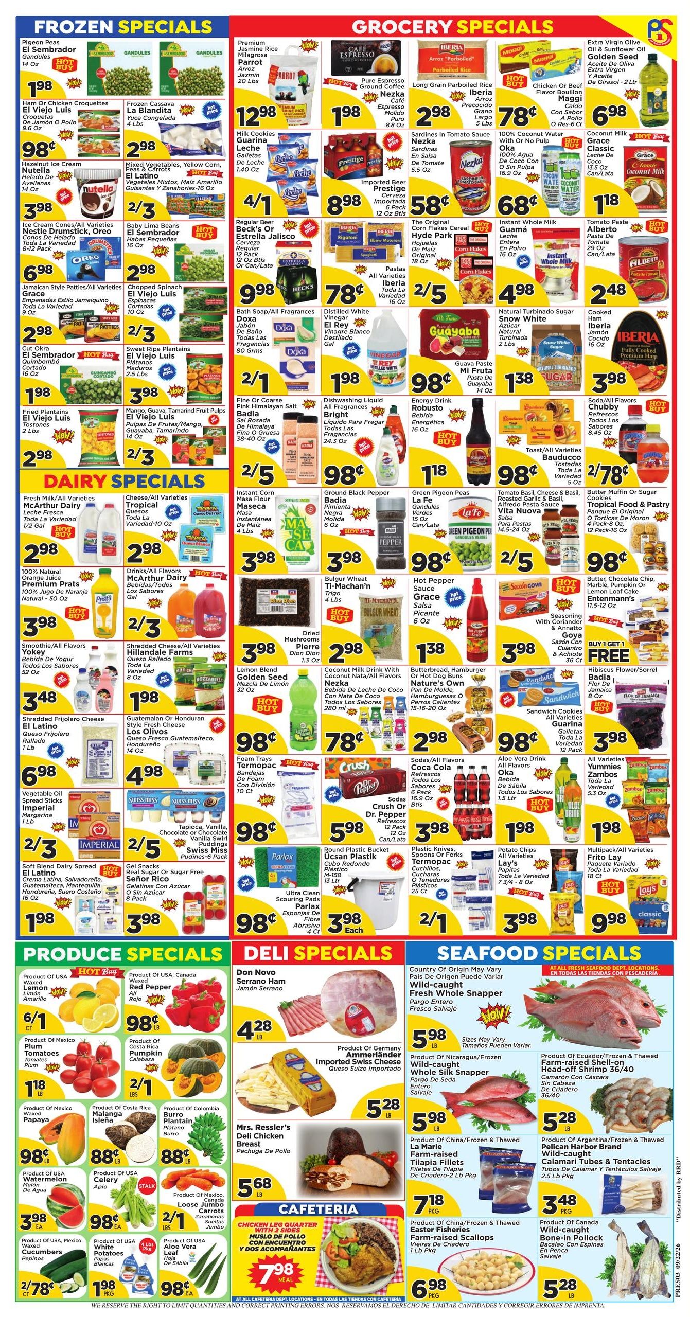 Presidente Supermarkets (Boca Raton Area, FL) Weekly Ad September 23 - 29, 2026
