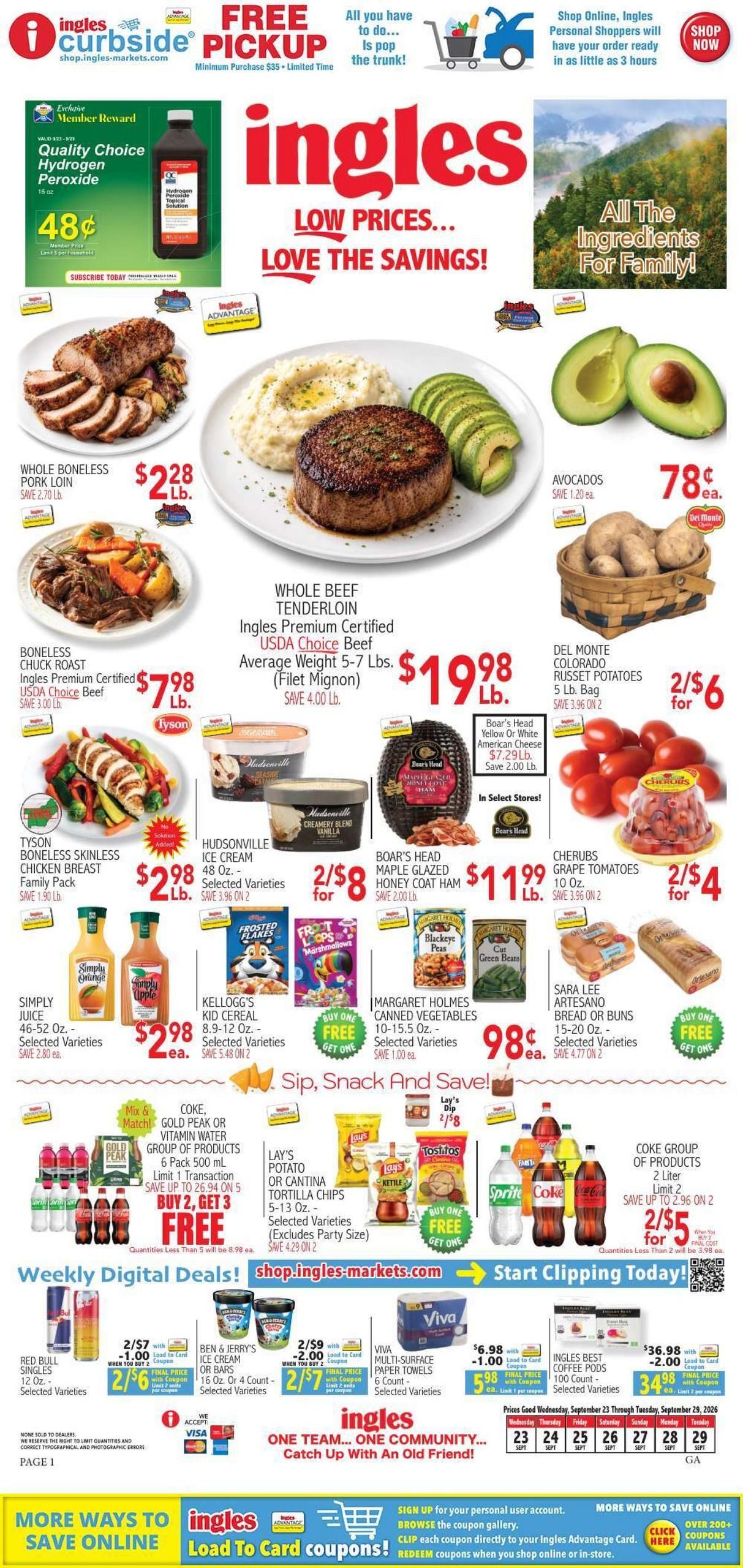 Ingles Markets (Sandy Springs Area, GA) Weekly Ad September 23 - 29, 2026