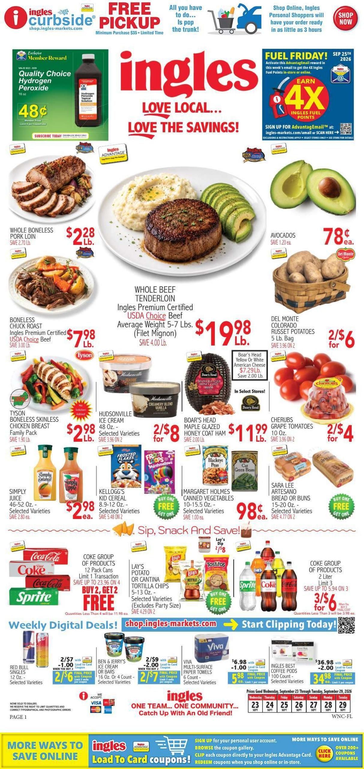 Ingles Markets (Asheville-Morganton Area, NC) Weekly Ad September 23 - 29, 2026