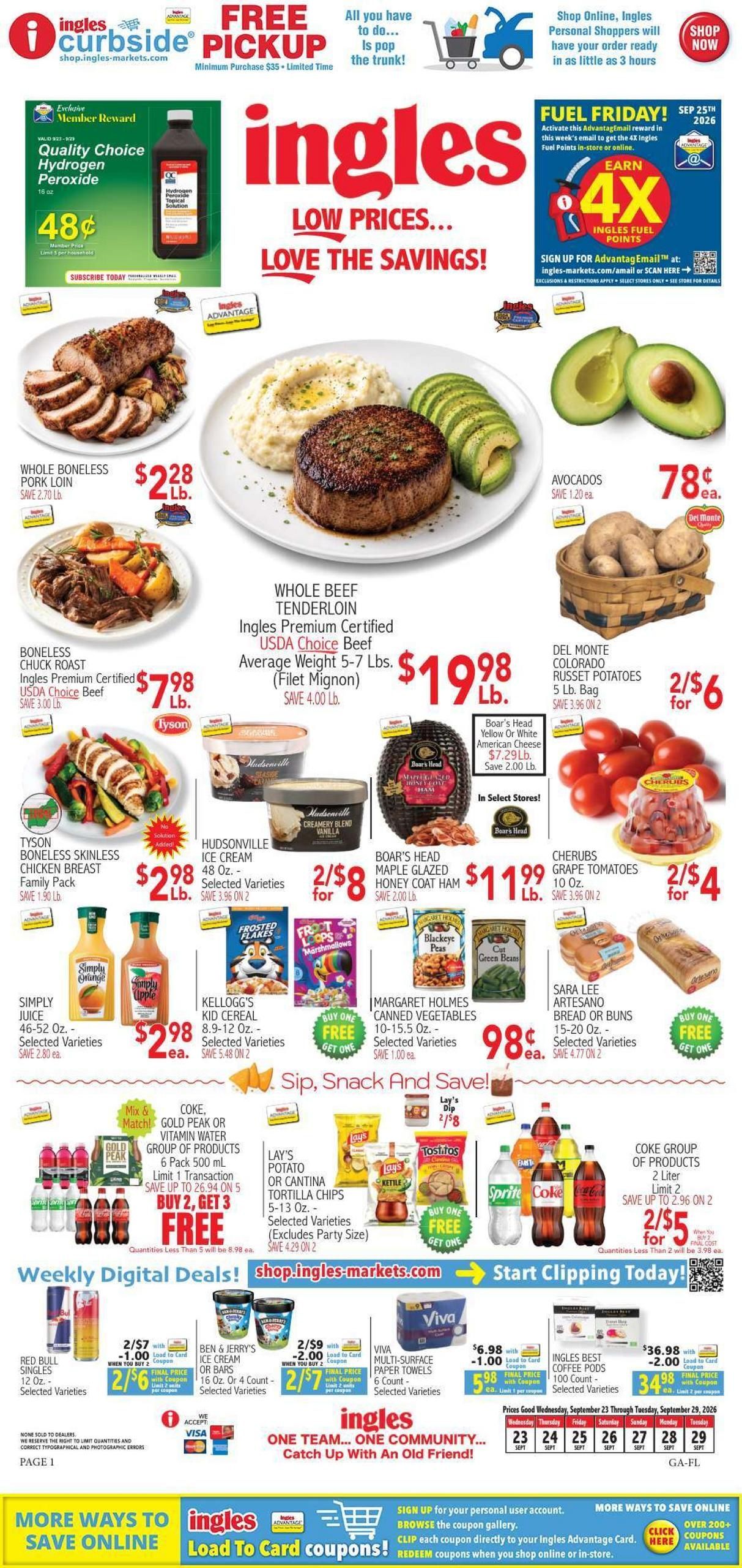 Ingles Markets (Athens Area, GA) Weekly Ad September 23 - 29, 2026