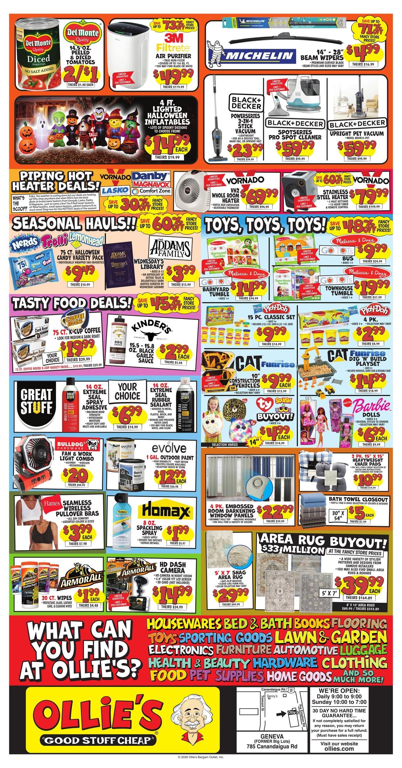 Ollie's Bargain Outlet Geneva, NY Grand Opening Weekly Ad October 7 - 26, 2026