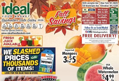 Ideal Food Basket (Brooklyn and New York, NY) Weekly Ad September 25 - October 1, 2026
