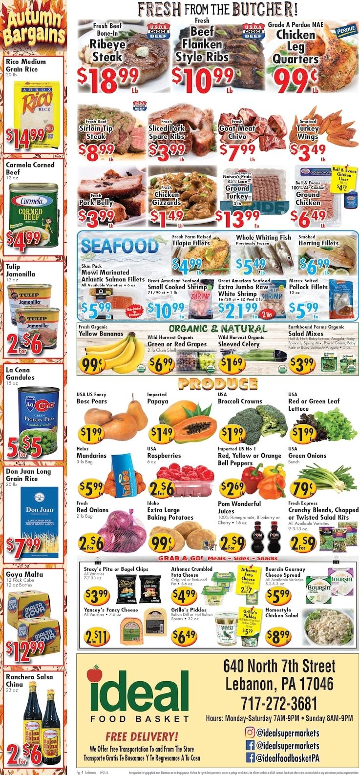 Ideal Food Basket (Lebanon, PA) Weekly Ad September 25 - October 1, 2026