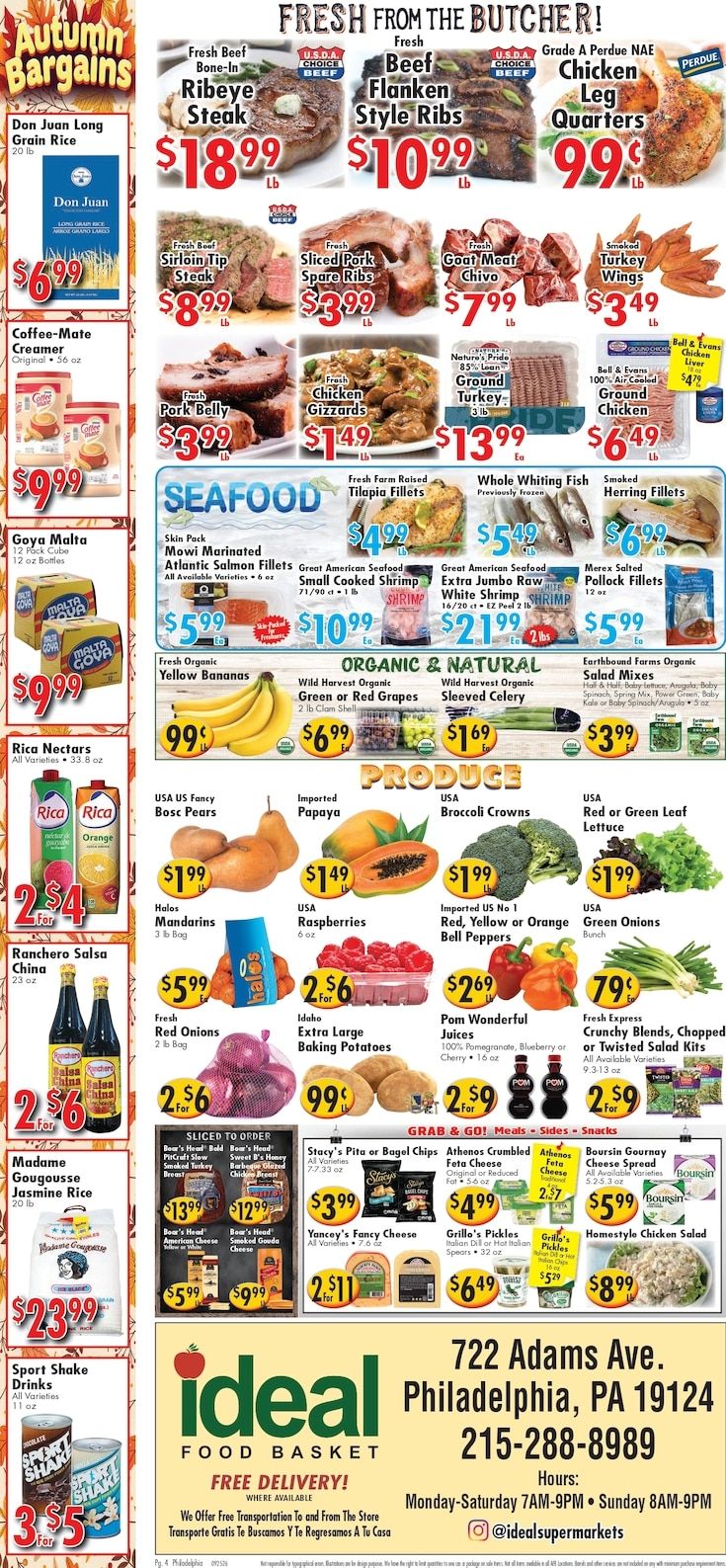 Ideal Food Basket (Philadelphia, PA) Weekly Ad September 25 - October 1, 2026