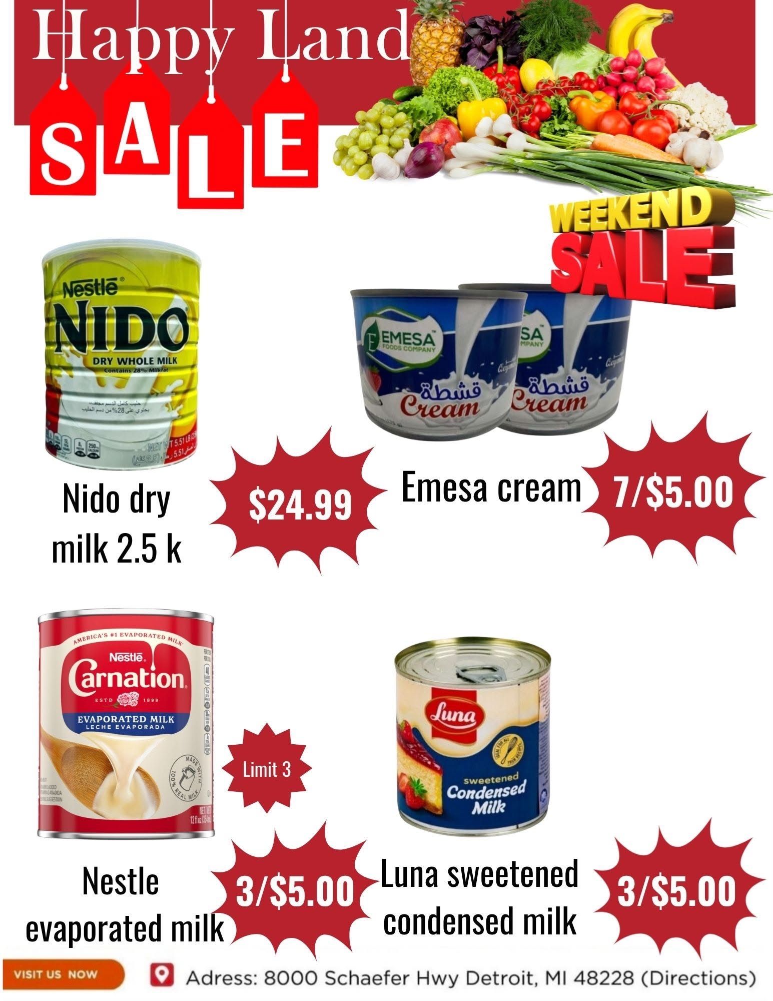 Happy Land Market (8000 Schaefer Highway, Detroit, MI) Weekly Ad September 26 - 26, 2026