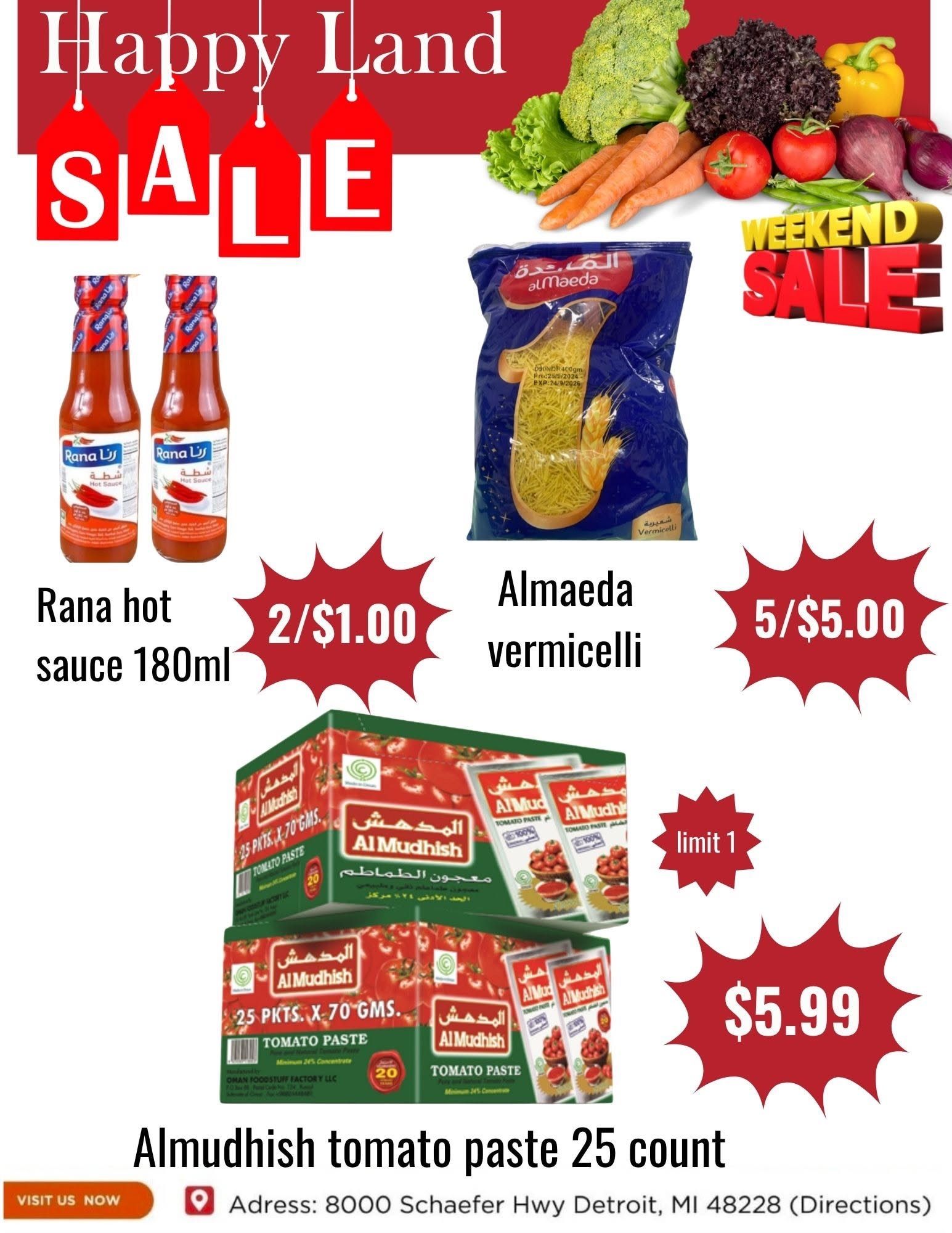Happy Land Market (8000 Schaefer Highway, Detroit, MI) Weekly Ad September 26 - 26, 2026