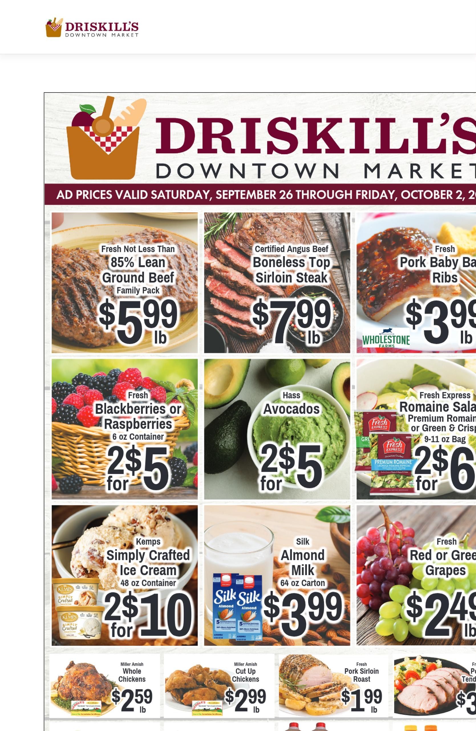 Driskill's Foods (Chanhassen Area, MN) Weekly Ad September 27 - October 3, 2026
