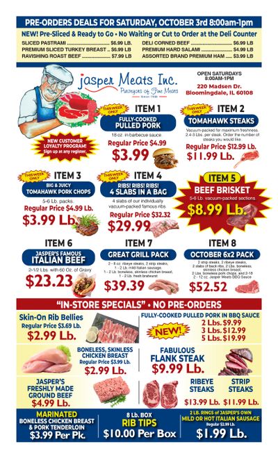 Jasper Meats Weekly Ad October 3 - 3, 2026