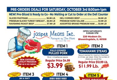 Jasper Meats Weekly Ad October 3 - 3, 2026