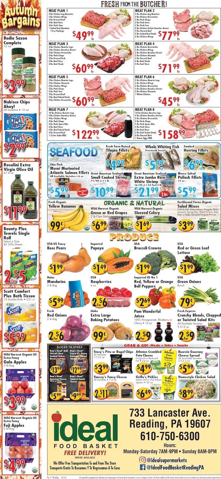 Ideal Food Basket (733 Lancaster Ave, Reading, PA) Weekly Ad October 2 - 8, 2026