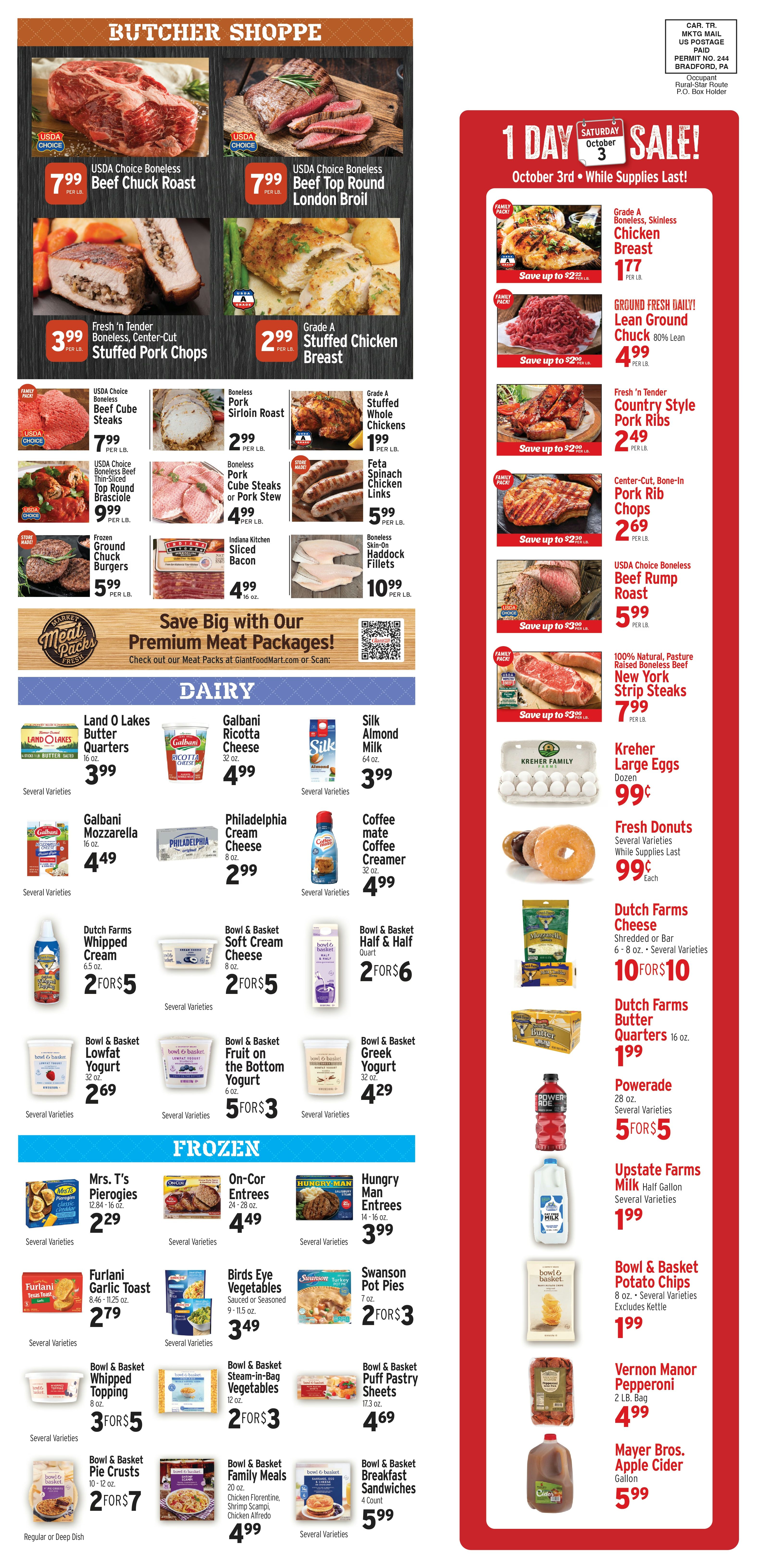 Giant Food Mart Weekly Ad October 2 - 8, 2026
