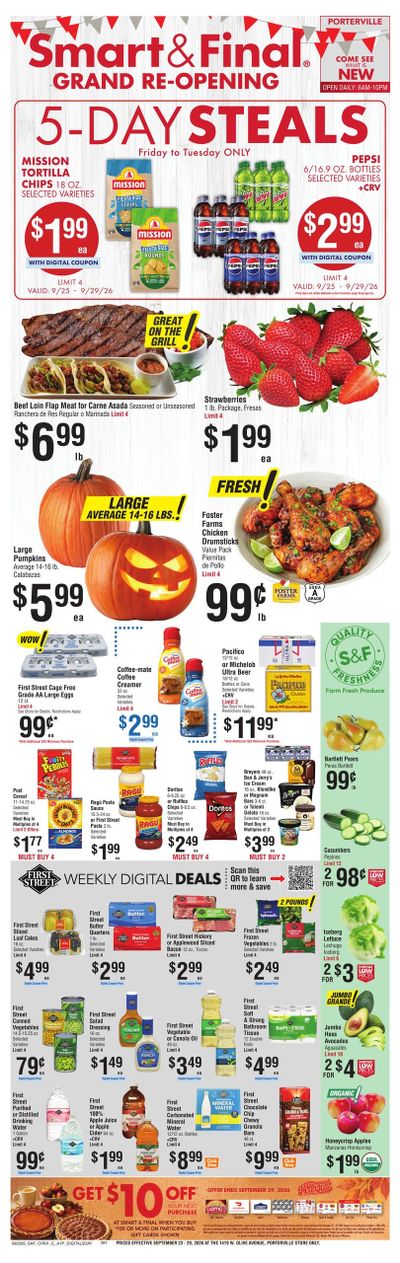 Smart & Final (Ducor Area, CA) Weekly Ad September 23 - 29, 2026