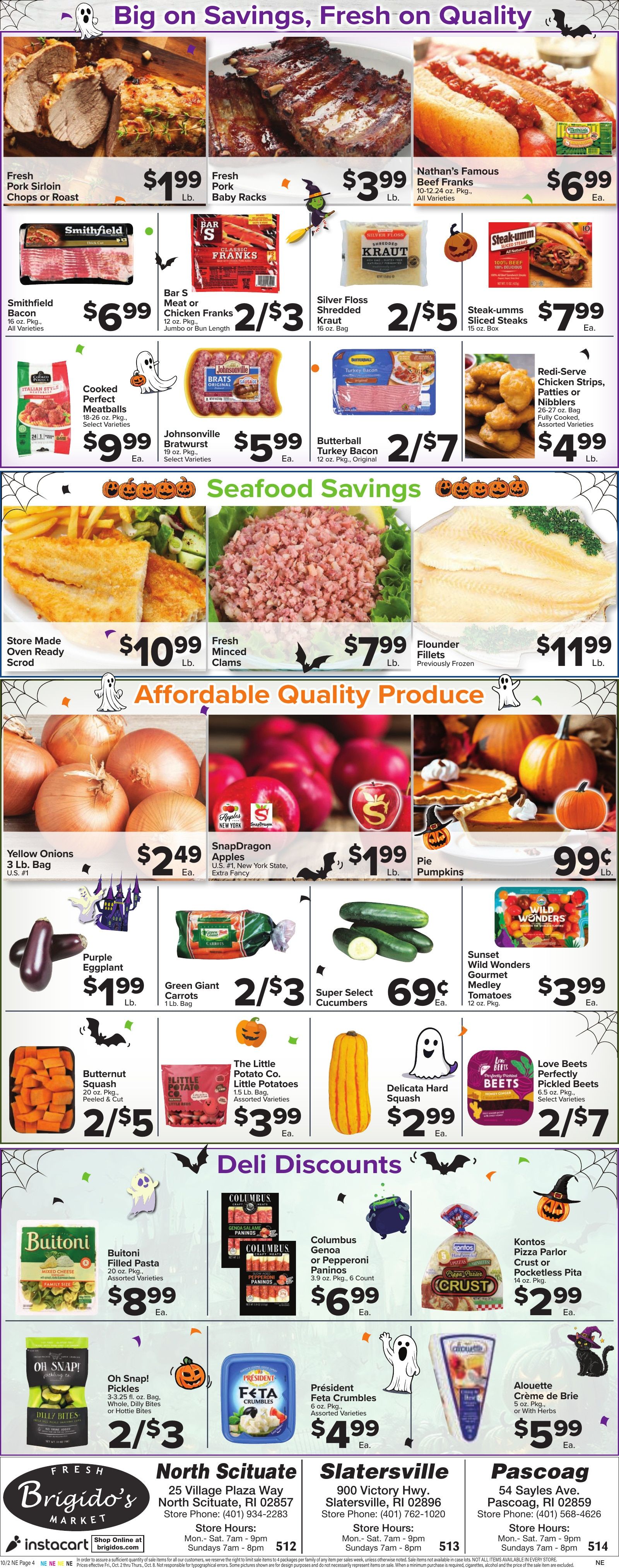 Brigido's Fresh Market Weekly Ad October 2 - 8, 2026