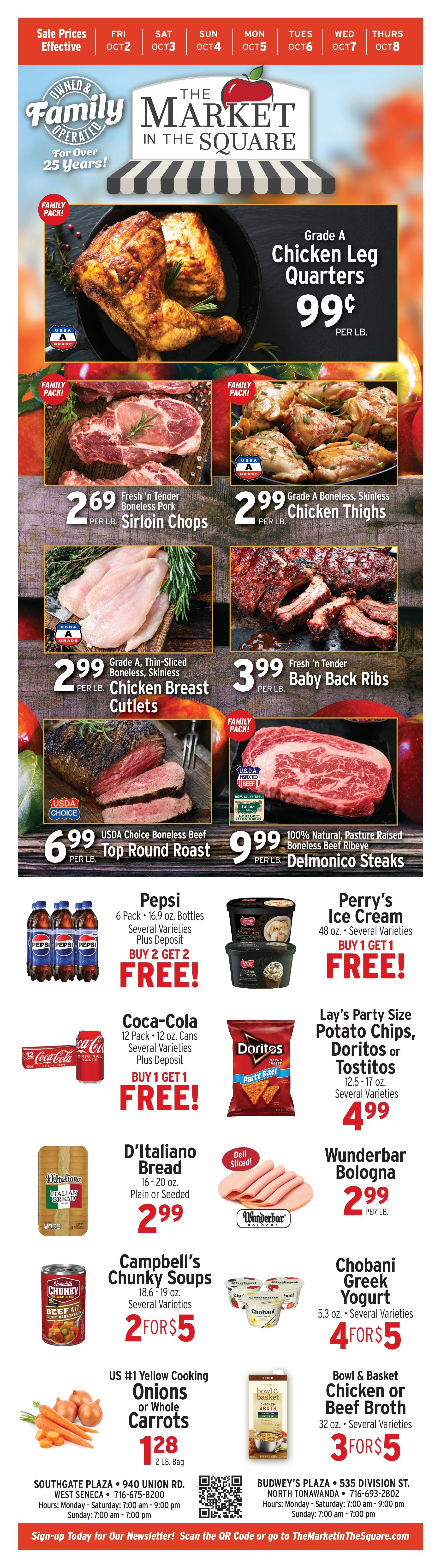 The Market in the Square Weekly Ad October 2 - 8, 2026
