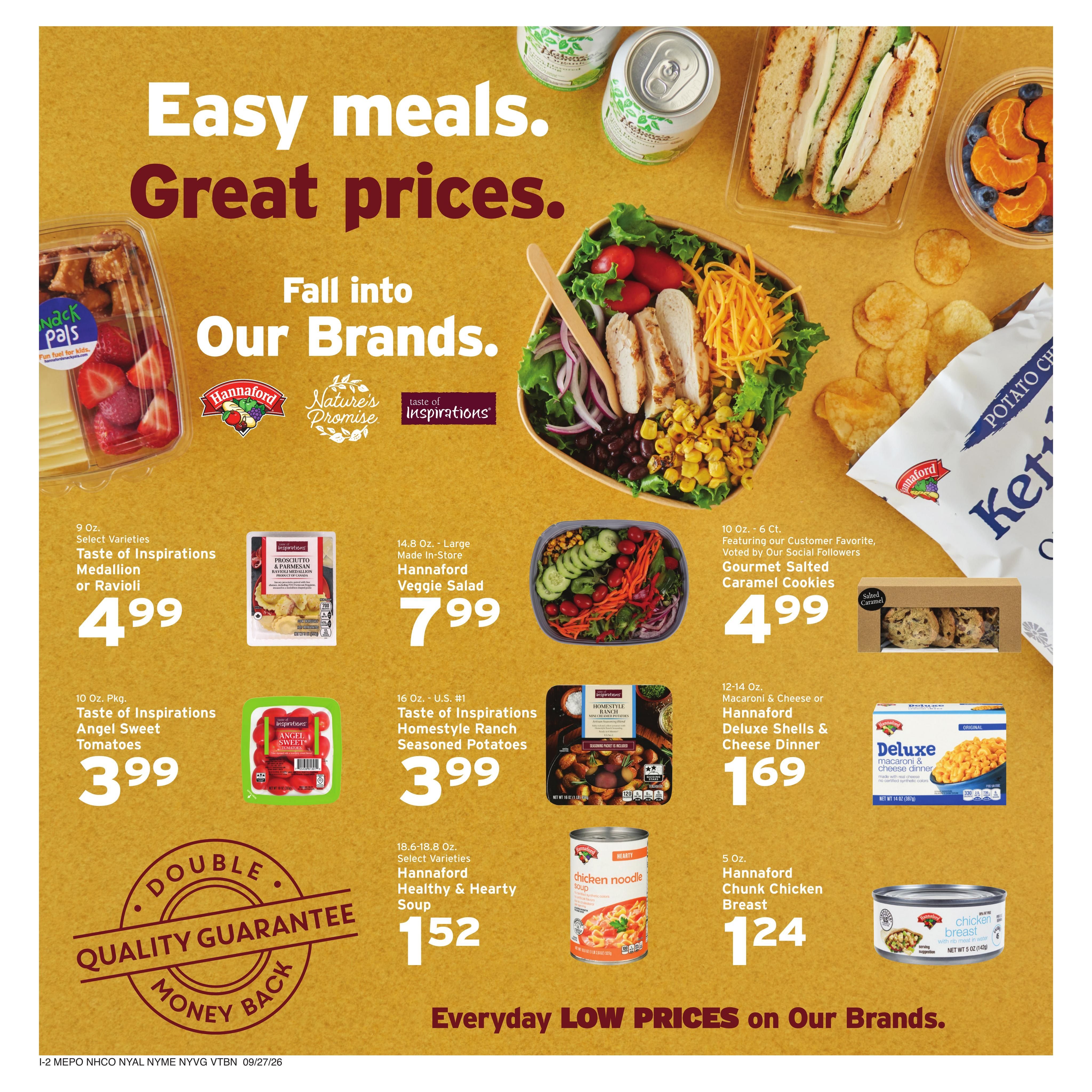 Hannaford (Portland Area, ME) Week 40 Weekly Ad September 27 - October 3, 2026